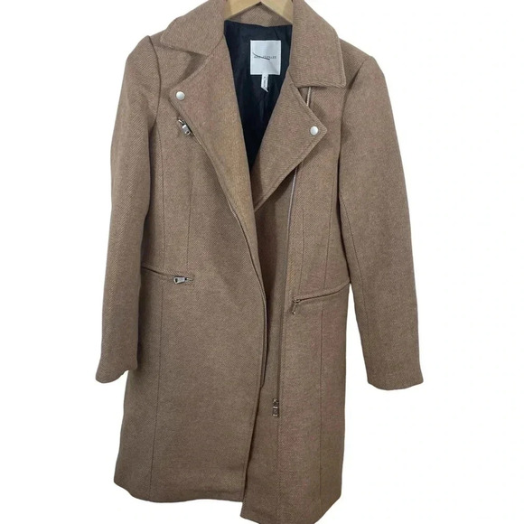 Avec les Filles Moto Twill Wool Blend Coat - Picture 9 of 15